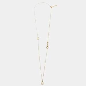 Dior Mise En Dior Faux Pearl Gold Tone Necklace