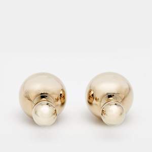 Dior Tribales Gold Tone Stud Earrings