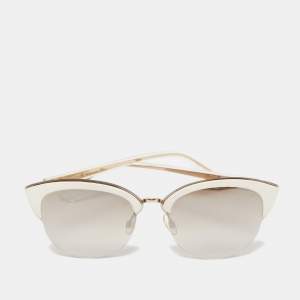 Dior White/Green Gradient Dior Run Aviator Sunglasses