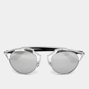 Dior Black/Silver Mirror So Real Aviators Sunglasses