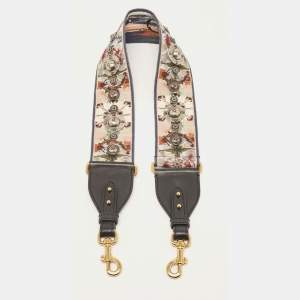 Pre Owned Dior Multicolor Canvas and Leather KaleiDiorscopic Studded Shoulder Bag Strap