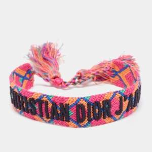 Dior J'Adior Multicolor Woven Fabric Adjustable Bracelet