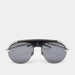 Dior Black/Silver Diorevolution Pilot Aviator Sunglasses