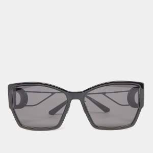 Christian Dior Black Acetate PVD Coated Metal 30 Montaigne S2U Geometric sunglasses