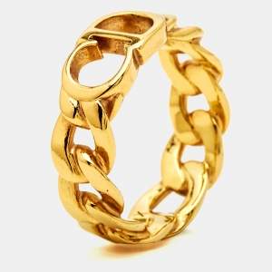 Dior Danseuse Étoile Gold Tone Ring Size 57