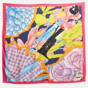 Dior Multicolor Print Silk Croquis Scarf