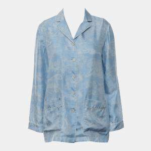 Christian Dior Printed Long Sleeve Silk Shirt