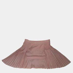Christian Dior Pink Pleated Silk Mini Skirt