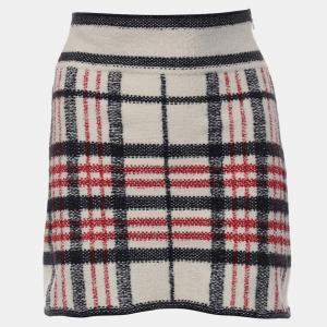 Christian  Dior Logo Plaid Mini Skirt FR Women 34