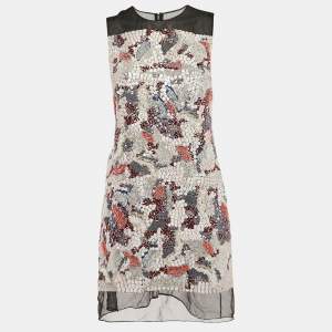 Dior Multicolor Embellished Silk Sleeveless Mini Dress M