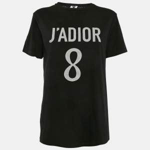 Dior Black Printed Cotton T-Shirt M
