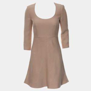 Dior Nude Wool and Silk U-Neck Mini Dress IT Women 38