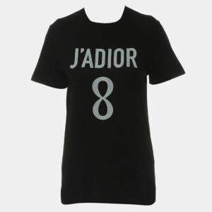 J'Adior 8 Printed Black T-Shirt Size S