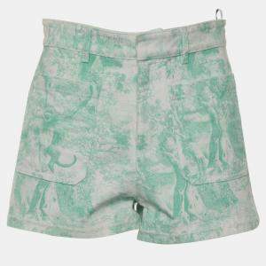 Pre Owned Dior Toile de Jouy Denim Shorts