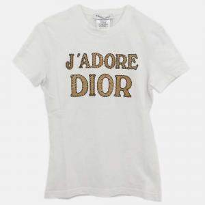 Pre Owned Christian Dior T-shirt White Size 40