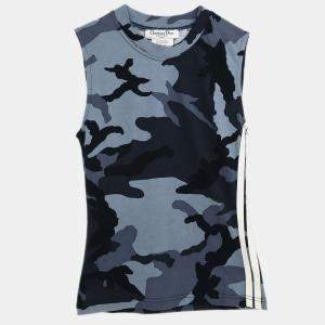 Pre Owned Christian Dior Sleeveless Tank Top Camouflage Gray #36