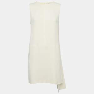 مملوكة مسبقًا Christian Dior Beige Silk Asymmetric Shift Dress M