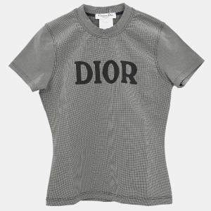 Pre Owned Christian Dior Short Sleeve Top Gray #40