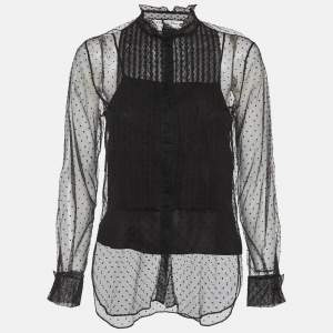 Pre Owned بلوزة ديور بلاك بلاميتيس تول شير مقاس صغير (سمول)