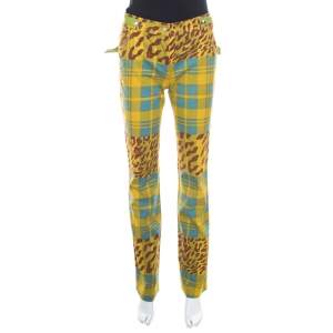 Dior Multicolor Printed Embellished Belt Jeans S