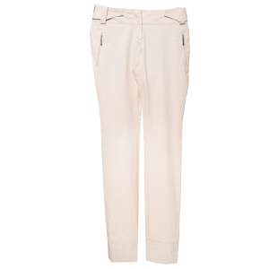 Dior Boutique Beige Cotton Cuffed Hem Pants S