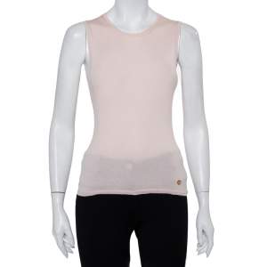 Christian Dior Beige Cashmere & Silk Sleeveless Jumper M
