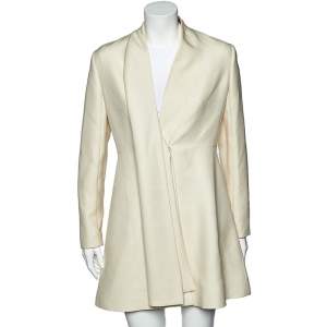 Christian Dior Ecru Wool & Silk Mid Length Jacket M