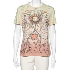 Dior Multicolored Ombre Cotton Printed Short Sleeve T-Shirt L