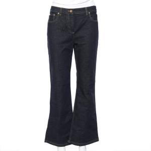 Christian Dior Navy Blue Denim Bell Bottom Jeans M