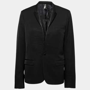 Dior Black Wool Long Sleeve Blazer XL