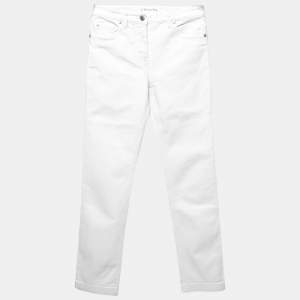 Dior White Denim Straight Fit Jeans S