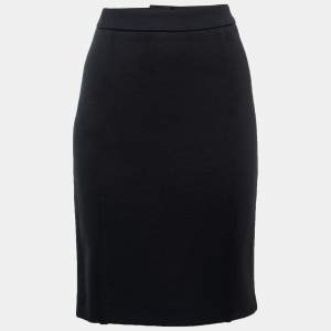 Dior Black Wool Pencil Skirt M