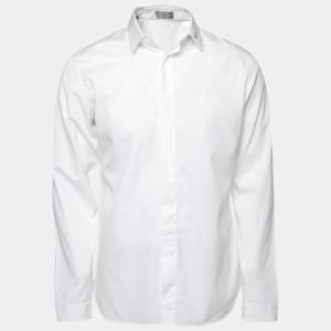 Dior White Cotton Button Front Shirt M