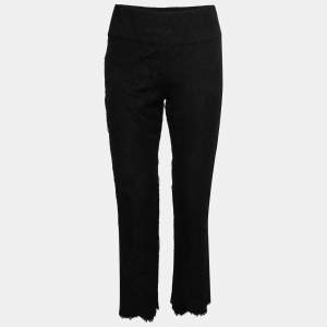 Christian Dior Black Lace Tapered Pants M