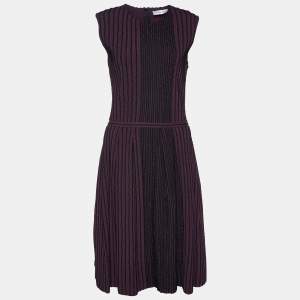 Christian Dior Dark Purple Knit Sleeveless Midi Dress L