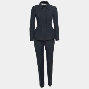 Christian Dior Black Wool & Silk Jacket & Pants Set S
