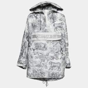 Christian Dior Grey Toile de Jouy Tropicalia Jacquard Windbreaker Jacket XS