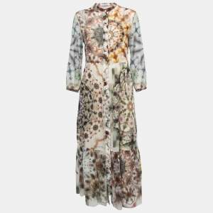 Christian Dior Multicolor Kaleidoscope Printed Cotton Maxi Dress M