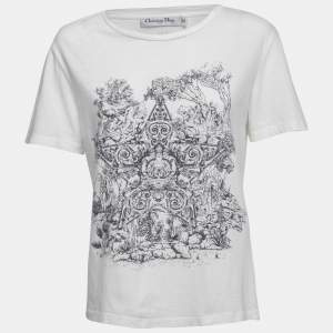Dior White Cotton Around The World Stella T-Shirt M
