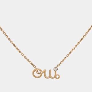 Dior  Dioramour 'Oui' Diamond 18k Rose Gold Pendant Necklace