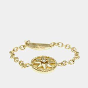 مملوكة مسبقًا خاتم كريستيان ديور روز دي فانت ذهب أصفر عيار 18 ألماس صدف خاتم ذهبي