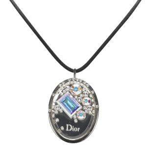Dior Silver Cristal Boreal Lipgloss Pendant Necklace