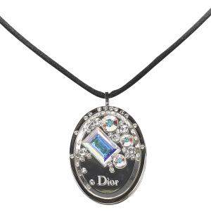 Dior Silver Cristal Boreal Lipgloss Pendant Necklace