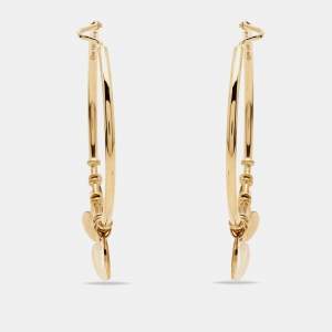Dior Creoles 18k Yellow Gold Hoop Earrings