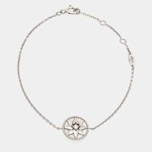 Dior Rose Des Vents Mother of Pearl Diamond 18k White Gold Bracelet