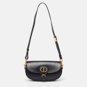 Pre Owned Dior Black Leather East-West Bobby Shoulder Bag