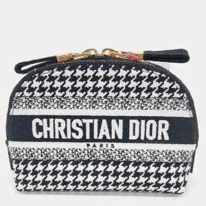 Christian Dior Black/White Canvas Caro Cosmetic Pouch 