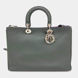 Pre Owned Dior Leather Large Diorissimo Shopper Tote Bag