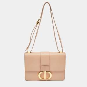 Pre Owned Dior Beige Leather 30 Montaigne Shoulder Bag