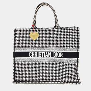 Christian Dior Black Canvas Book Tote 42 Bag